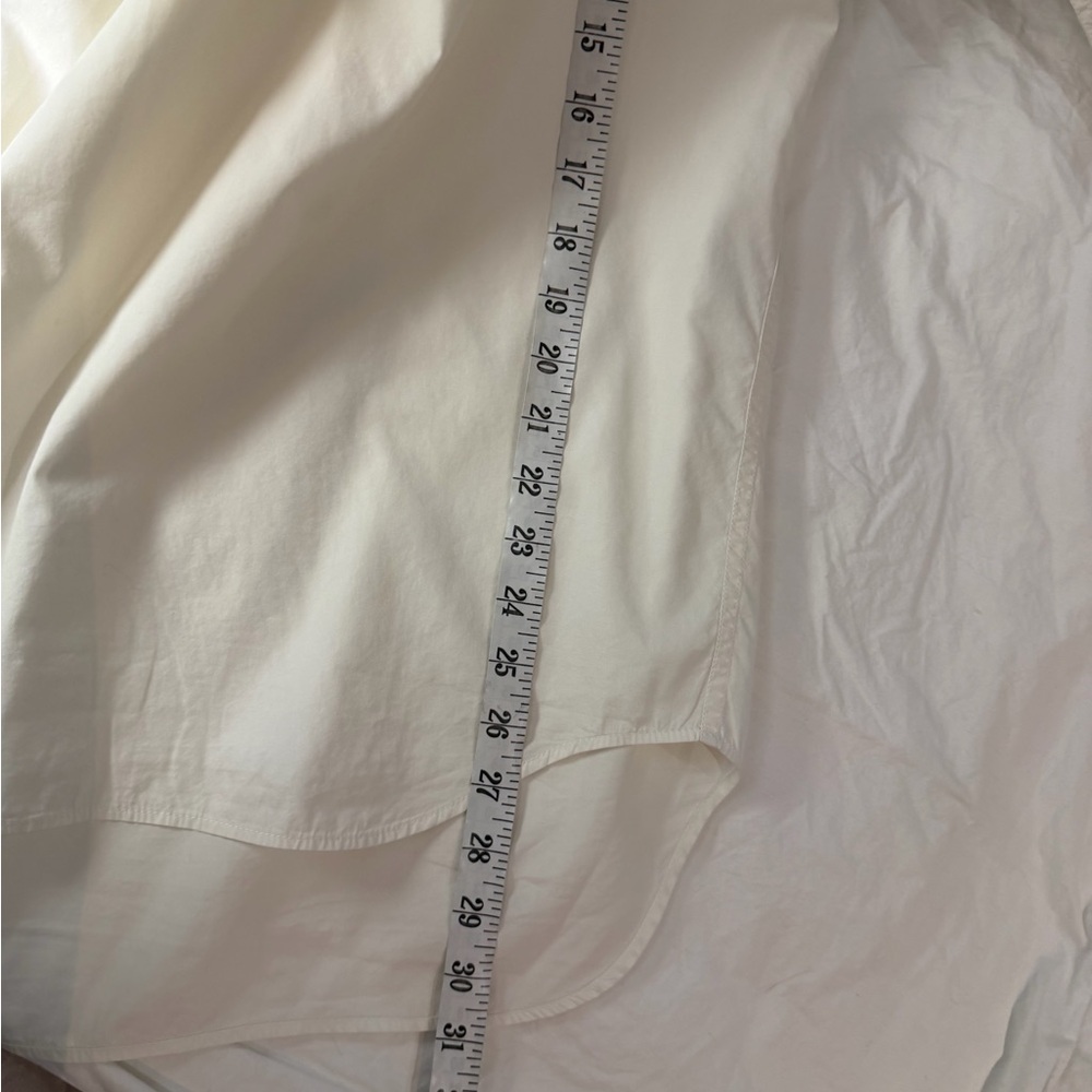 CELINE Phoebe Long Sleeve Cotton Silk Long Sleeve Top Blouse White 38 6-8 - Picture 11 of 13